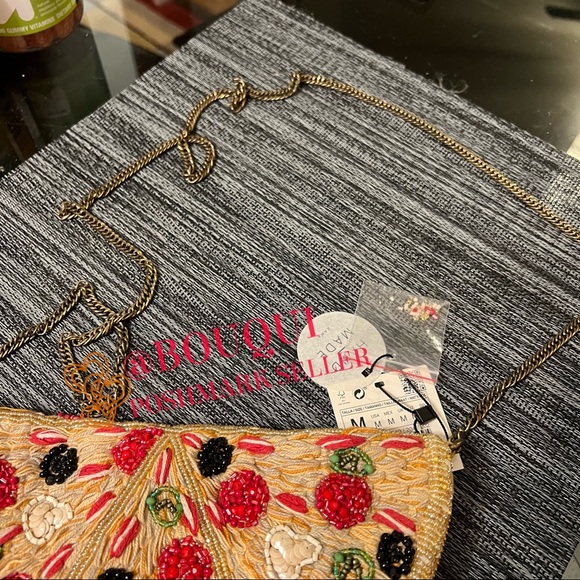 BLOGGERS FAV ZARA CHAIN STRAPS CROSSBODY PIZZA BAG - Picture 3 of 13
